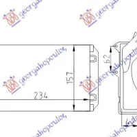 RADIATOR ÎNCĂLZIRE (M) +/-ΑC (234x157) TIP BEHR