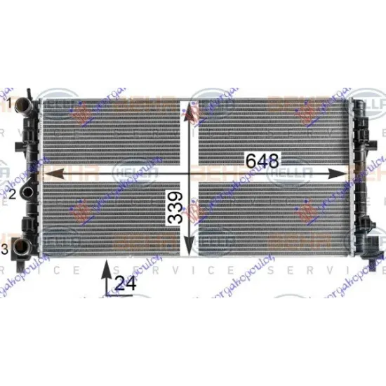 RADIATOR 1.2-1.6 12/16V-1.2-TDi (650x340) (MAHLE BEHR)