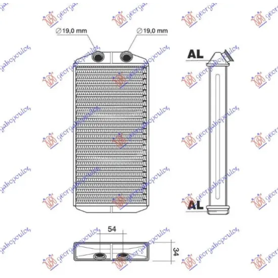 RADIATOR ÎNCĂLZIRE (B) (250x140x26)