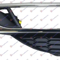 FRONT BUMPER GRILLE WITH CHROME MOULDING (WITH FRONT LIGHTS)