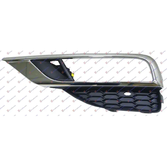 FRONT BUMPER GRILLE WITH CHROME MOULDING (WITH FRONT LIGHTS)