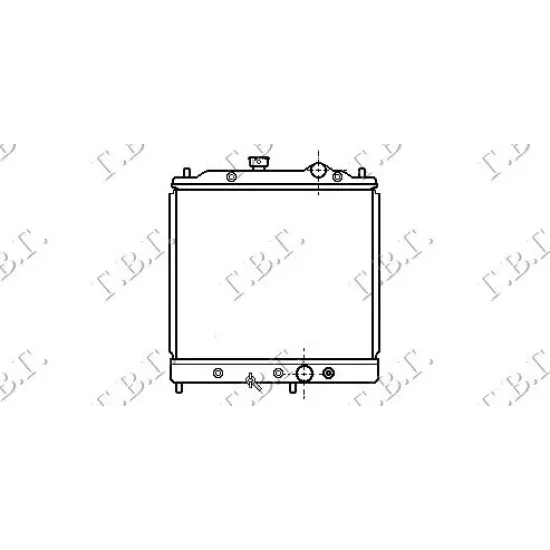 RADIATOR 1,3-1,5CC +/-A/C(41,2x37,5)