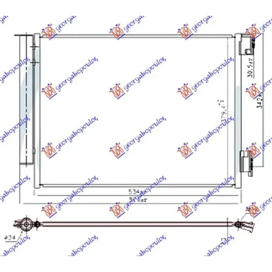 CONDENSOR BENZINĂ - DIESEL (510x395x12)