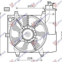 ANSAMBLU VENTILATOR RĂCIRE BENZINĂ (CU REZERVOR)