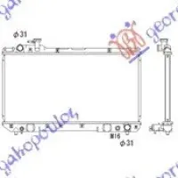 RADIATOR 2,0i16V+/-AC(35x69,8)CU PINOURI SUPERIOARE