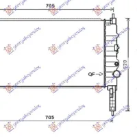 RADIATOR 1.4 16v TURBO BENZINĂ MANUAL (620x360x26)