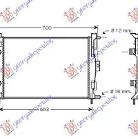 RADIATOR 1,4-1,6 16V +/-AC (59x45x18) (MAHLE BEHR)