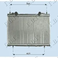 RADIATOR 1.8-2.0 +A/C (37.5x56.3) (FĂRĂ VA)