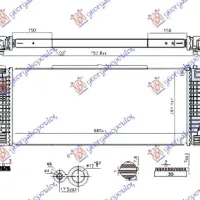 RADIATOR INTERCOOLER 1.5-2.0 TURBO BENZINĂ (665x285)