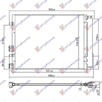 CONDENSOR 1.1-1.6 CRDi DIESEL (500x360x12)