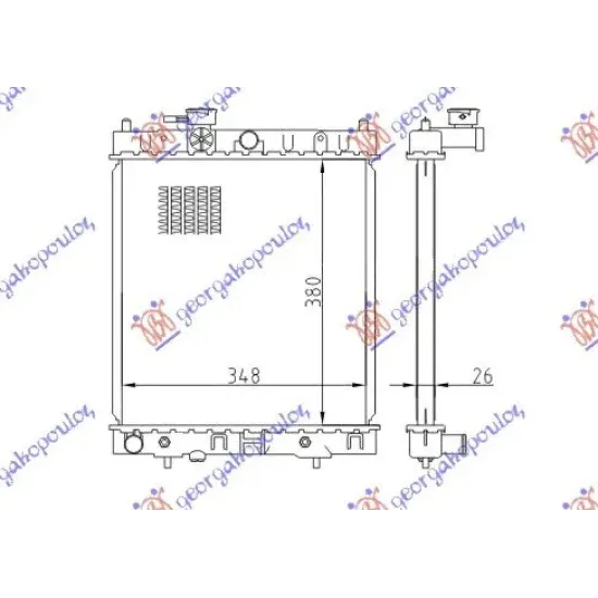 RADIATOR 1,0-1,316V(38x36) AUTOMAT.