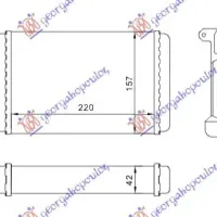 RADIATOR ÎNCĂLZIRE (M) +/-ΑC (220x157) 87- (M40)