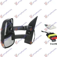 DOOR MIRROR ELECTRIC HEATED (WITH LAMP : SENSOR) LONG (A QUALITY) (CONVEX GLASS)