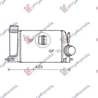 RADIATOR INTERCOOLER 1.2 DIG-TURBO (282x217x50) (VALEO)