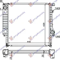 RADIATOR 2.0/25 BENZINĂ 6CYL. (44x44x32)