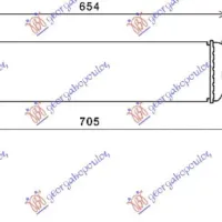 RADIATOR INTERCOOLER 1.6CDTi-1.7TDi (570x148x62)