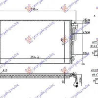 CONDENSOR 1.6 (118 CP)/2.0 BENZINĂ (656x377x12)