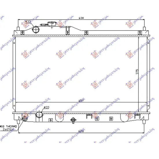 RADIATOR 2,0i 16V VTEC (37,5x65,8x16)