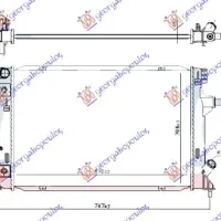 RADIATOR 1.6 MPi BENZINĂ AUTOMATIC (610x400x16) (KOYO)