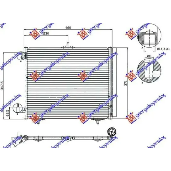 CONDENSOR 05- BENZINĂ -DSL (42x37) 3BUCLETE