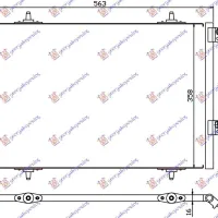 CONDENSOR 1.6 THP/VTI BENZINĂ 1.6 Hdi/BlueHDi DIESEL (574x358x16)