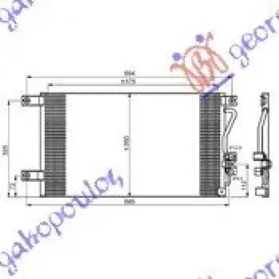 CONDENSOR BENZINĂ -DIESEL (58x34,5)