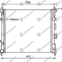 RADIATOR 1.5 DCi DIESEL 13- (490x460x27) (KOYO)