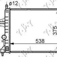 RADIATOR 1.4-1.8 ΜΑΝ. +/-AC (54x38) (DIAGONAL) (MAHLE BEHR PREMIUM LINE)