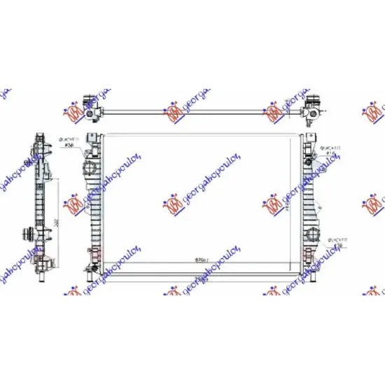 RADIATOR 2.0 BENZINĂ - 2.0 DIESEL MANUAL/AUTO (670x467)