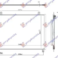 CONDENSOR 1.0-1.2 BENZINĂ (555x405x12)