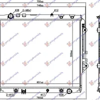 RADIATOR 2.4/2.8 D DIESEL AUTO (550x650x27)