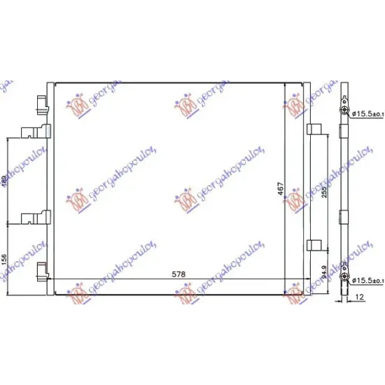 CONDENSOR 2.0 DCi (55x46)TUBE stâng