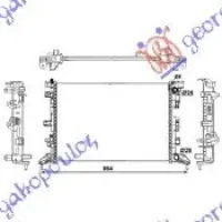 RADIATOR 1.6i 16V-2.0i 16V BENZINĂ - 2.0 Dci DIESEL (67x41,7x26)