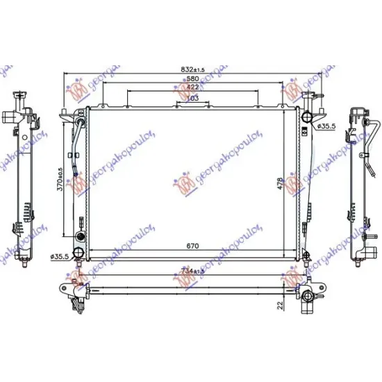 RADIATOR 2,4 BENZINĂ. (67x48x) M/A