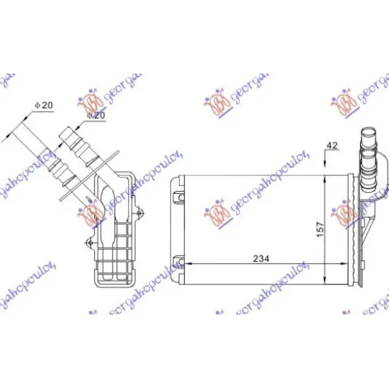 RADIATOR HETAER (M) +/-AC (234x157) RADIATOR HETAER (M) +/-AC (234x157)