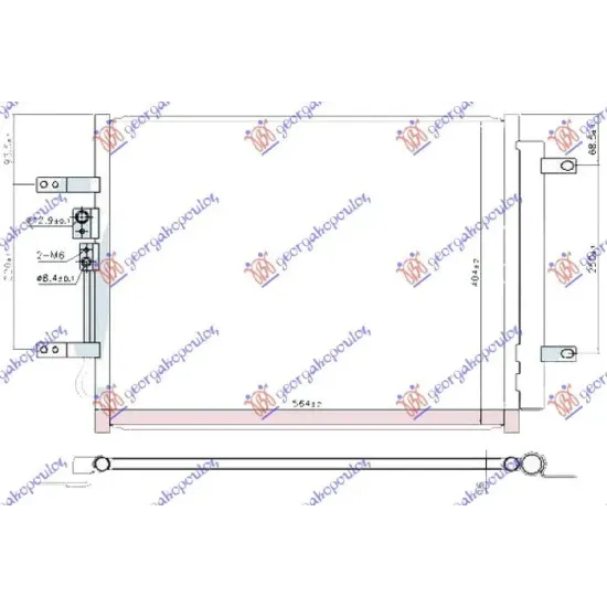 CONDENSOR 1.6 BENZINĂ/HIBRID (520X405X16)