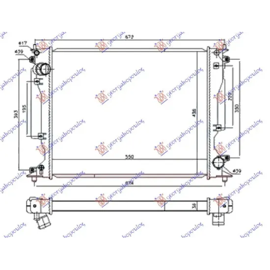 RADIATOR ALL MODEL DIESEL (550x440x32)