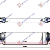 RADIATOR INTERCOOLER 1.0-1.4 TURBO BENZINĂ (520x160x50)