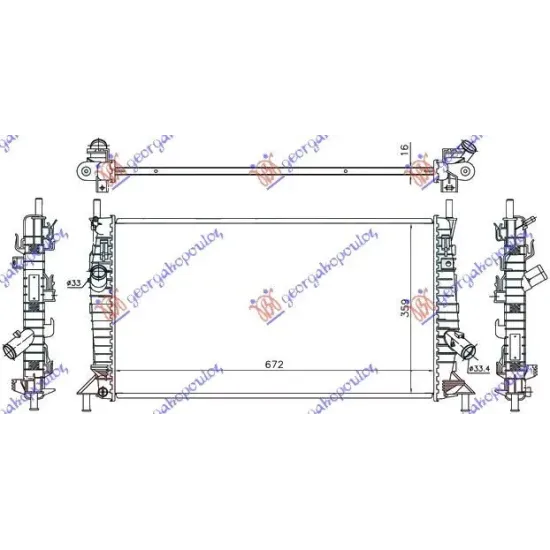 RADIATOR TOATE ΒΖ. ΜΑ +/-AC(67x37,2)(MAHLE BEHR PREMIUM LINE) RADIATOR TOATE ΒΖ. ΜΑ +/-AC(67x37,2)(MAHLE BEHR PREMIUM LINE)