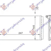 RADIATOR ÎNCĂLZIRE (M) +/-ΑC (248x130) (FĂRĂ COMUTATOR APĂ)