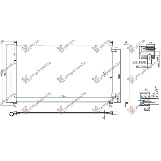 CONDENSOR 2.0 DCi (710x410x12)