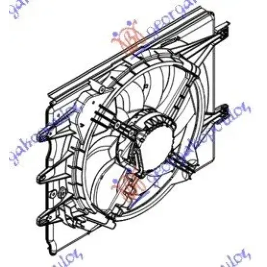 VENTILATOR RĂCIRE COMPLET (-AC) 1.4i-16V