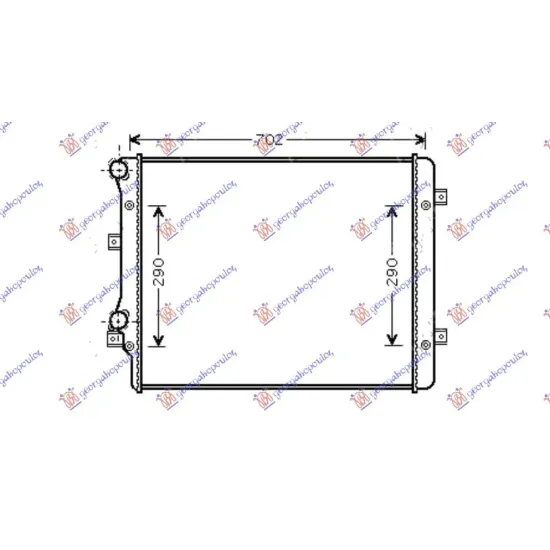 RADIATOR 1.6-2.0 TDi DIESEL (650x450) (MAHLE BEHR)