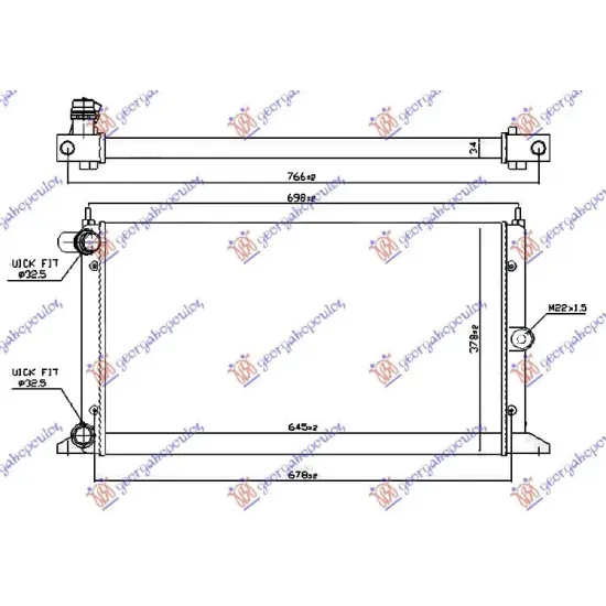 RADIATOR 1,8-2,0 i-1,9TDi (63,5x36,6)00-