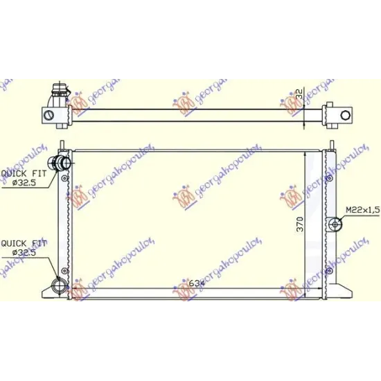 RADIATOR 1,8-2,0 i-1,9TDi (63,5x36,6)00-