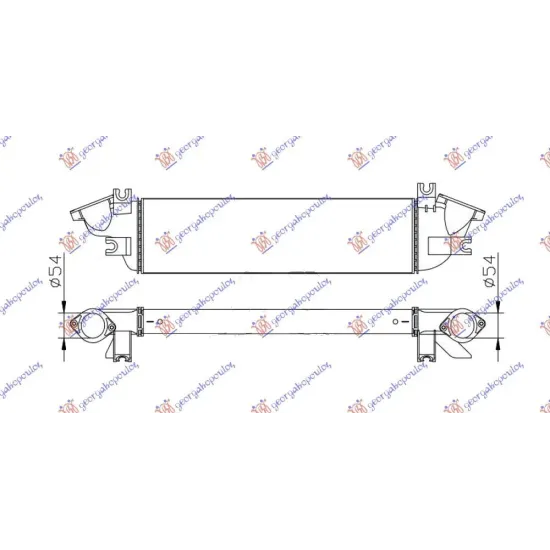 RADIATOR INTERCOOLER 2.4 DI-D DIESEL (575x175x50)