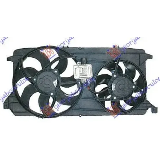 ANSAMBLU VENTILATOR RĂCIRE DOUBLĂ 2.3i16V-2.2TDC +A/C