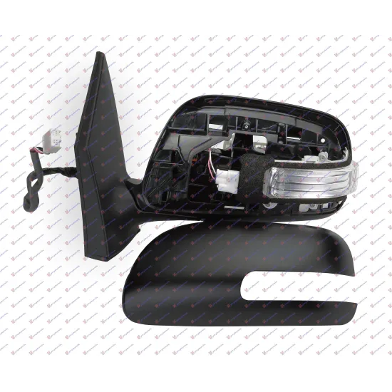 OGLINDĂ RETROVIZOARE ELECTRICĂ GRUNDUITĂ PLIABILĂ (CU BLINK) (STICLĂ CONVEXĂ)