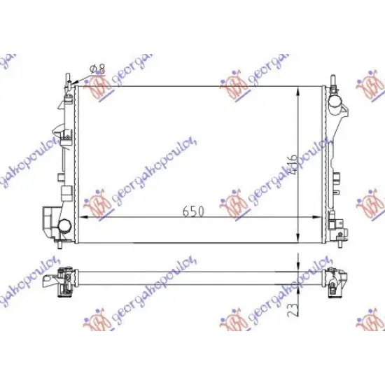 RADIATOR 1.6-18I 16V+/-AC(65x40,5)Z16XE-Z18XE (MAHLE BEHR) RADIATOR 1.6-18I 16V+/-AC(65x40,5)Z16XE-Z18XE (MAHLE BEHR)