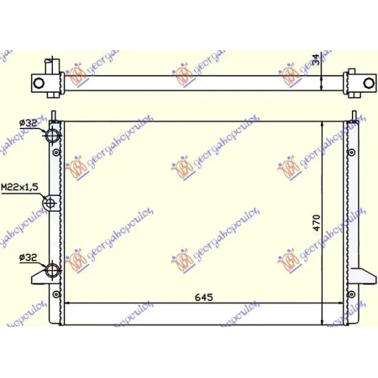 RADIATOR 2,3i-16V-2,8i/VR6 (64,5x47) -00